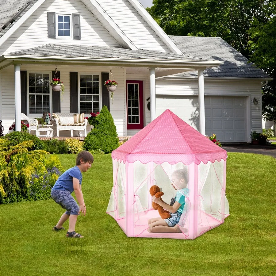Tentes de jeu princesse pour filles, château de princesse, maison de jeu, utilisation intérieure et extérieure