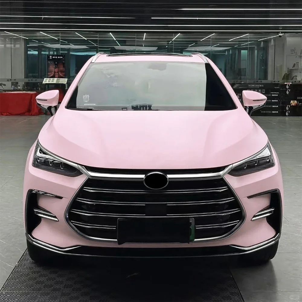 

Premium Car Wrap Vinyl Film Vehicles PET Matte Blush Pink Color Change Modified Auto Full or Partial Body Motorcycles Stickers