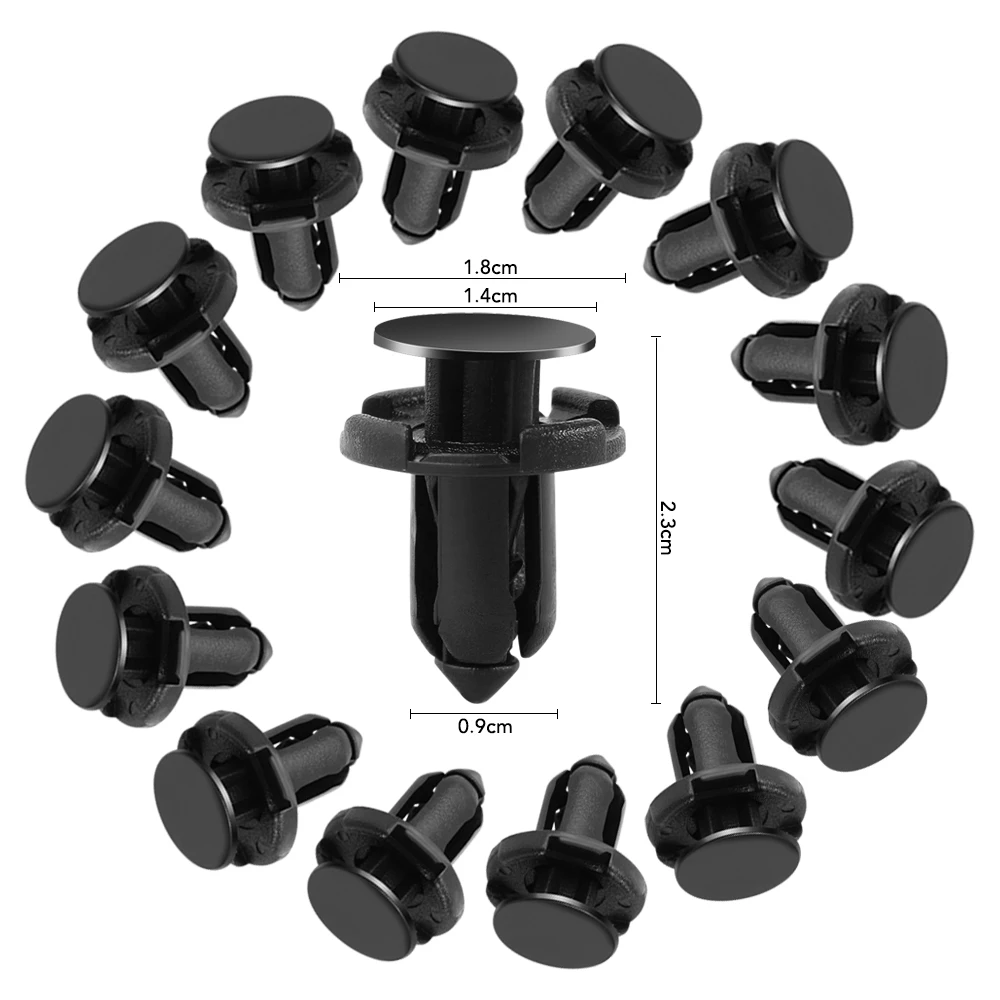 8mm Hole Door Rivet Plastic Clip Fasteners Black Cars Lined Cover Barbs Rivet Auto Fasteners Retainer Push Pin Clips Tool