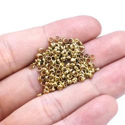 500pcs Brass Round Beads, Solid Spacer Beads, Round Seed Beads, Rondelle Sliders, 2.5mm, 3mm, Jewelry Making R2616 R2617