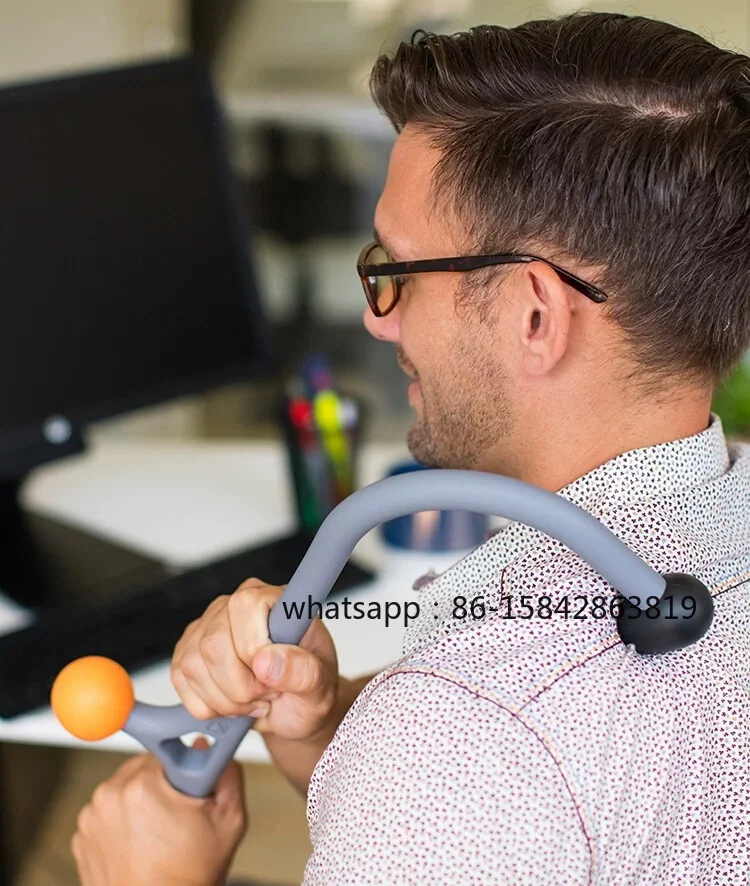 

Holding A Muscle Massage Stick, Relax The Spine, Shoulder Back Neck Foot Foot Massage Cone