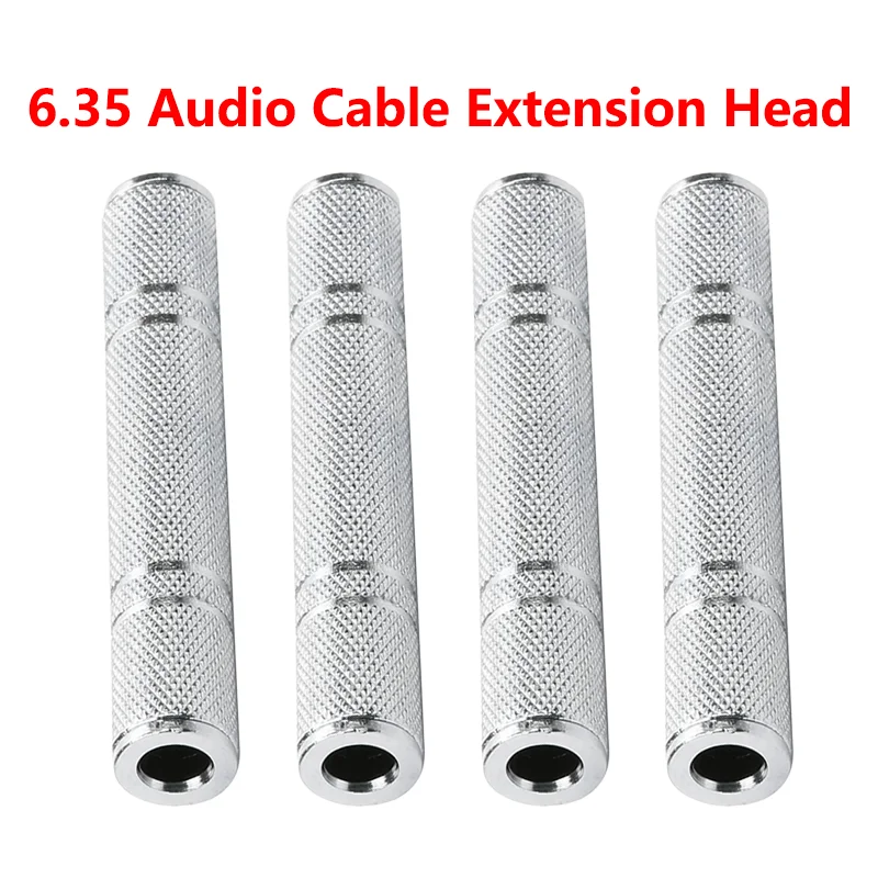 

5PCS 6.35mm Jack 6.35 to 6.35mm Female Audio Extender Connector 1/4" Adapter Coupler Converter