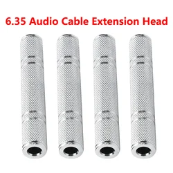 2PCS 6.35mm Jack 6.35 to 6.35mm Female Audio Extender Connector 1/4