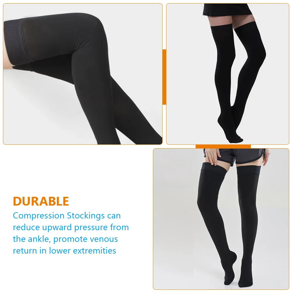 

1 Pair Compression Stockings Knee-High Open-Toe Calf Socks Breathable Long Socks For Running Sports Support Wear-Resistant