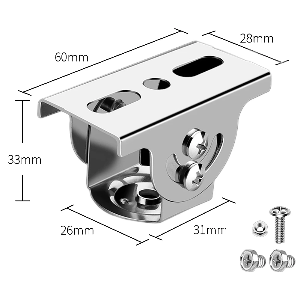 Stainless Steel Pole Monitoring Bracket Hook Bracket High Compatibility Hole Design Thickened Reinforced Steel Plate