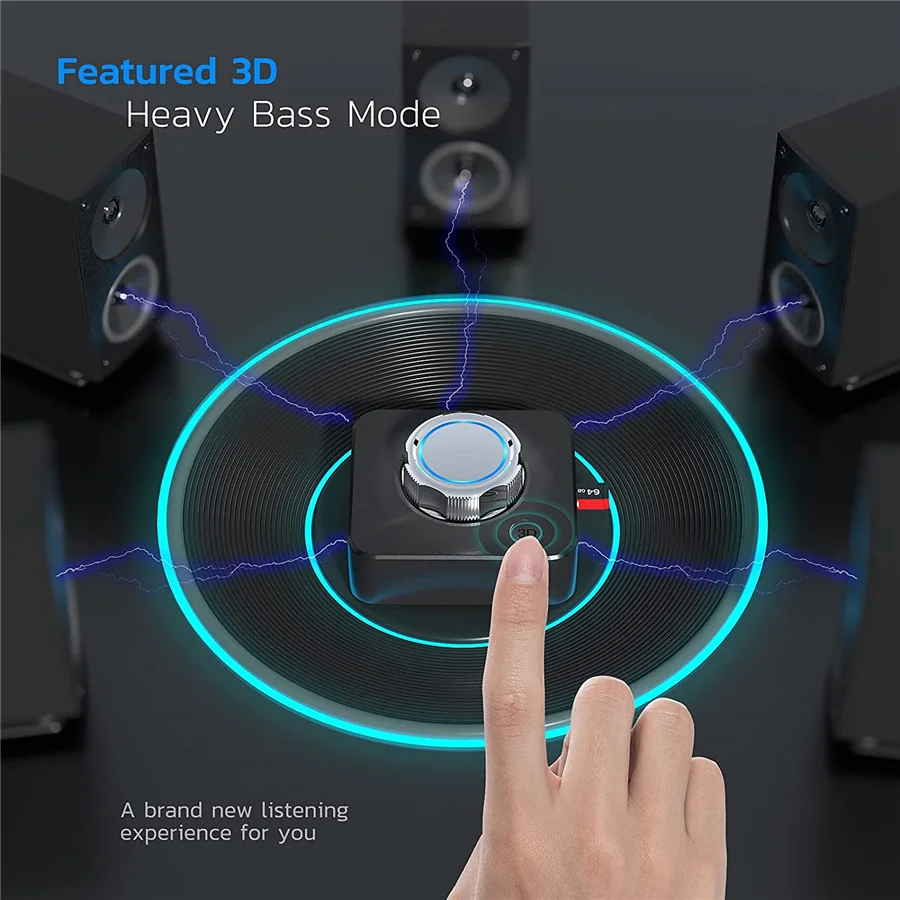 Bluetooth 5.0 Audio Receiver 3D Stereo Music Wireless Adapter TF Card RCA 3.5mm 3.5 AUX Jack For Car Speaker Amplifier Headphone image 5
