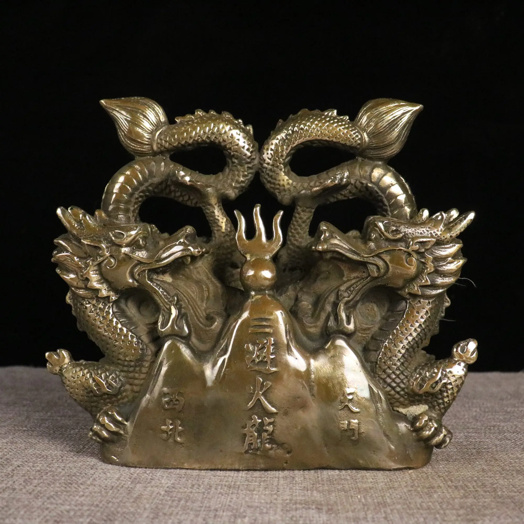 

20cm Pure copper dragon ornaments brass kitchen northwest cornerQiangua, Qianwei northwest fire Tianmen decorative crafts