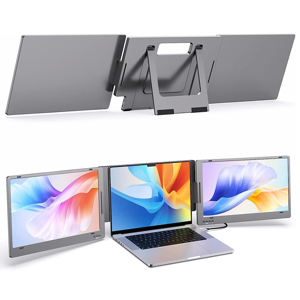 

dual monitor, dual screen monitor for Laptop, 14'' Dual Screen Extender, Full HD 1080P, Type C/USB A for video transfer