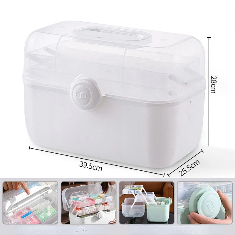 

Super Big Capacity Family Medicine Organizer Box Portable First Aid Kit Medicine Storage Container Family Emergency Kit Box