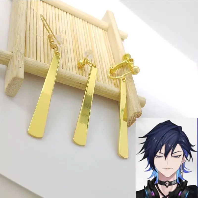 

Anime Nijisanji Shu Yamino VTuber Ike Eveland Personality Ear Clip Earrings Luxiem Cosplay Jewelry