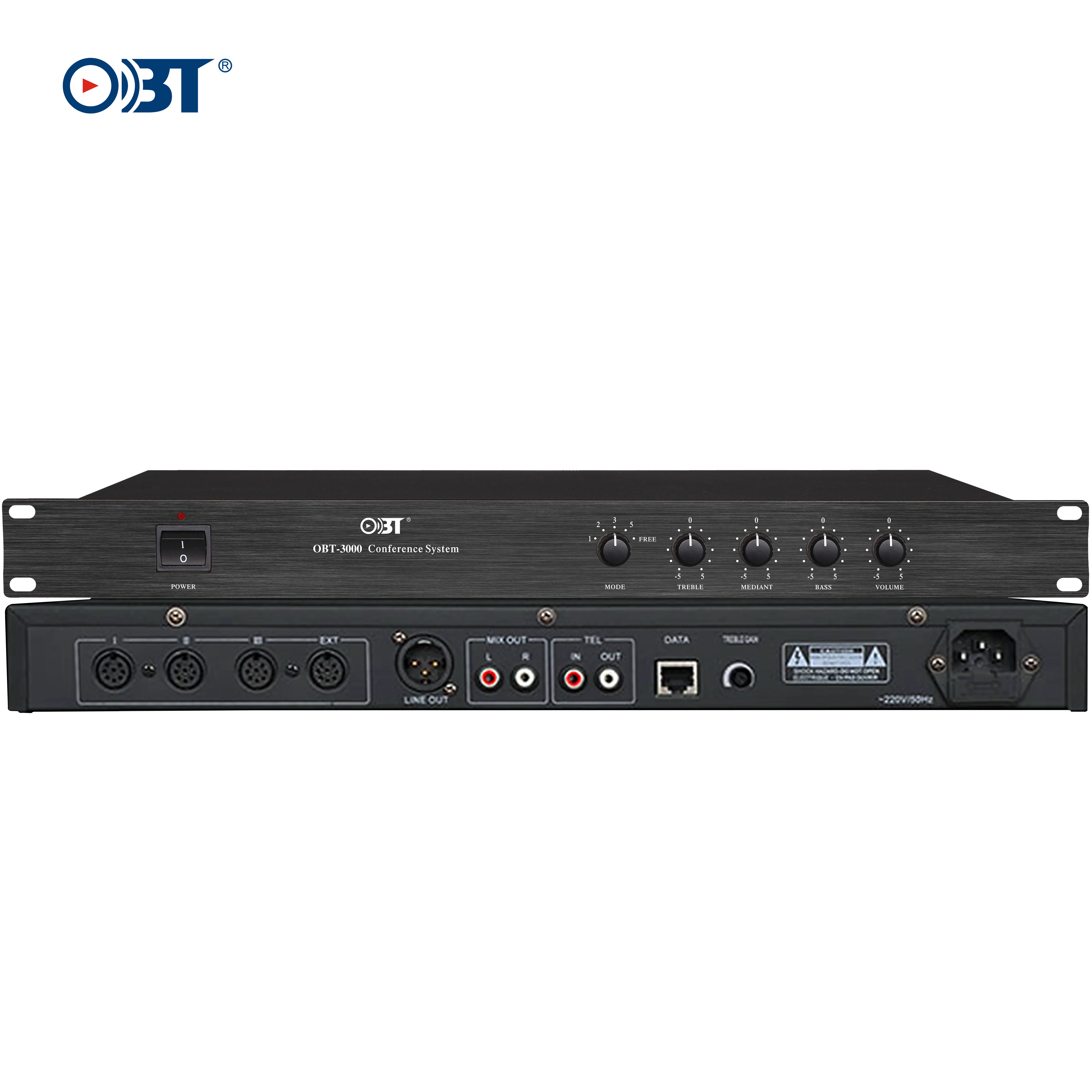 

OBT-3000 Integrated Master Multifunction Controller Microphone Conference Wireless Meeting System