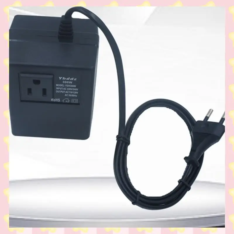 Transformador convertidor de voltaje AB51 2X 300W 220V a 110V convertidor de transformador de voltaje de viaje reductor enchufe de la UE