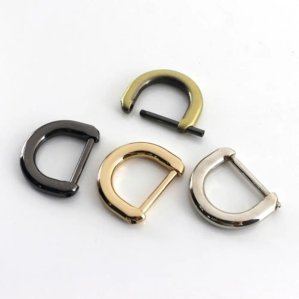 1pcs Metal 20mm Detachable Open unscrew D Ring Buckle Fashion Buckle for Leather Craft Bag Strap Belt Handle Shoulder Webbing