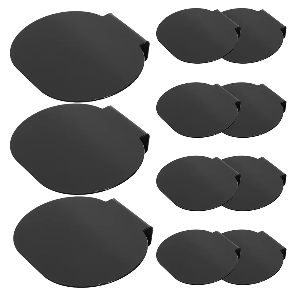 12 Pcs Label Holder Clips Black Storage Bins Organizing Cube Labels Basket Price Tag Trash Can