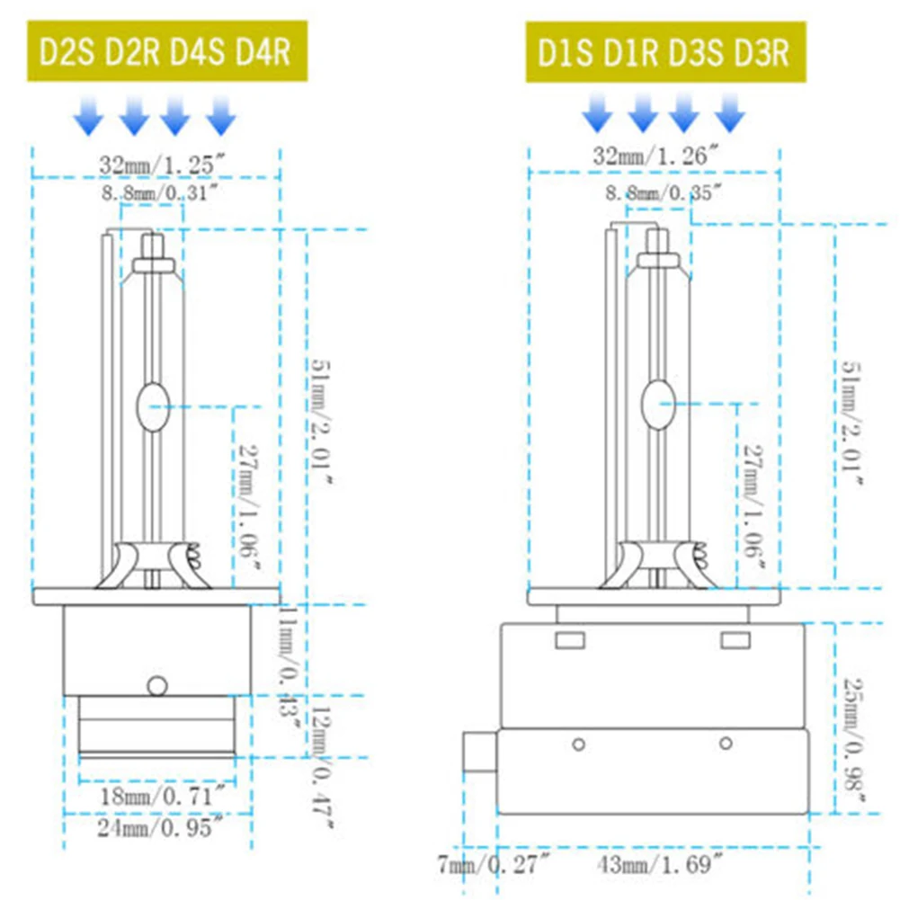 

Rear Xenon Bulbs Headlight 2pcs 35W 8000K Waterproof IP68 For G37 2008-14 Coupe Sedan For Infiniti G35 2005-08