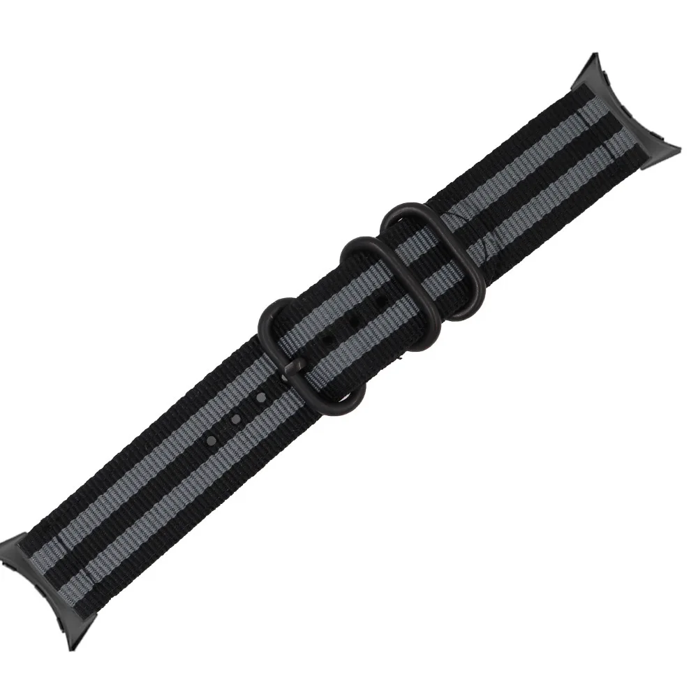 Correa de tres anillos de lona de nailon para Google Pixel Watch, correa deportiva para Pixel Watch 1/2/3, pulsera de 41mm y 45mm, accesorios para reloj