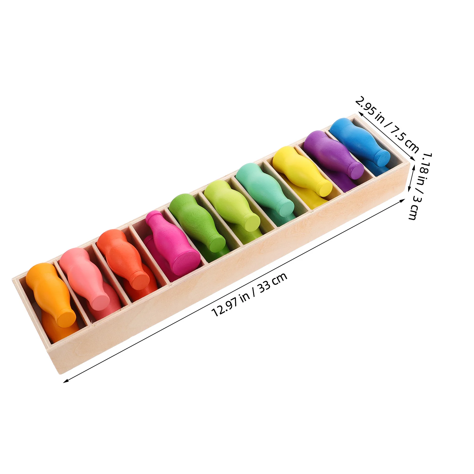 1 セット木製マッチング幼児用子供用ドリンクボトルデザイン色分類ゲーム就学前学習活動モンテッソーリ感覚