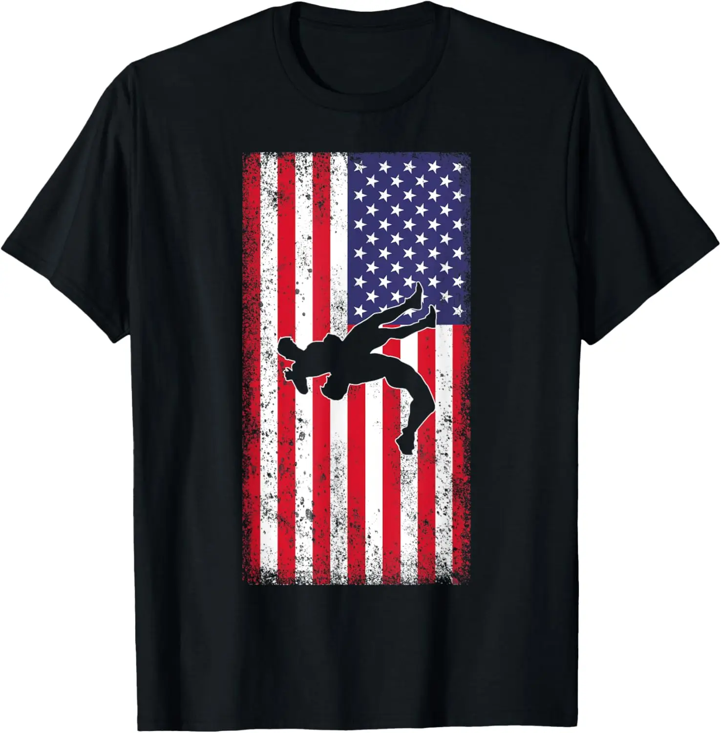 

Wrestling USA Flag American Flag Wrestle Patriotic T-Shirt