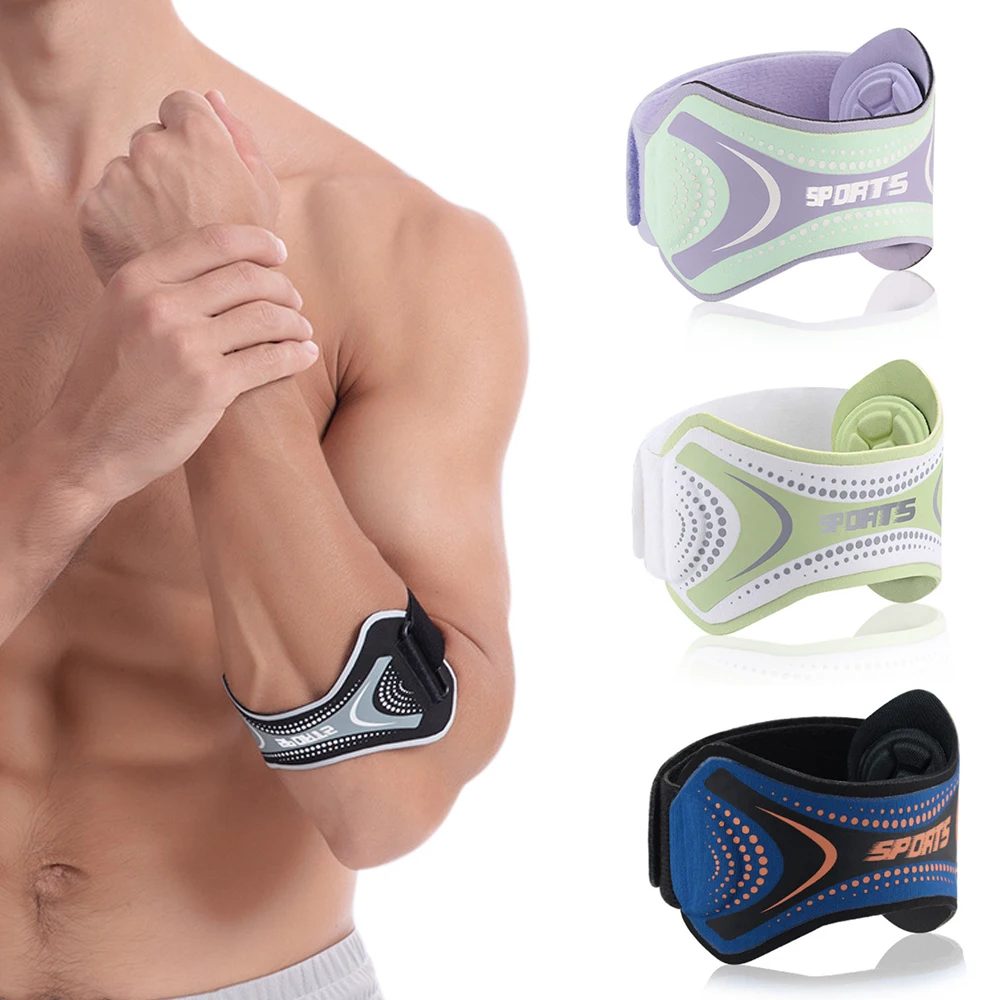 1/2 Stück Ellenbogenbandage für Tennis- und Golfer-Ellenbogen, verstellbarer Kompressions-Ellenbogengurt mit Polsterunterstützung für Männer und Frauen, Sport, Fitness – Detail 2