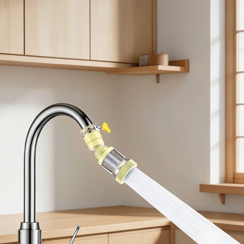 Kitchen Faucet Filter Extension Sprayer Stainless Steel Aerator Anti Splash Tap Device Household Water Purifying Tool