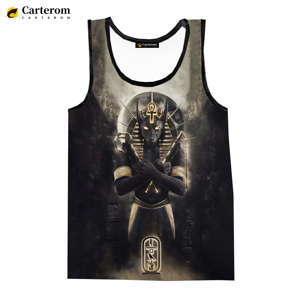 Ancient Egyptian Egypt God Pharaoh Tank Tops Men\'s Clothing Harajuku Streetwear Oversized Tops Sleeveless Shirts Ropa Hombre