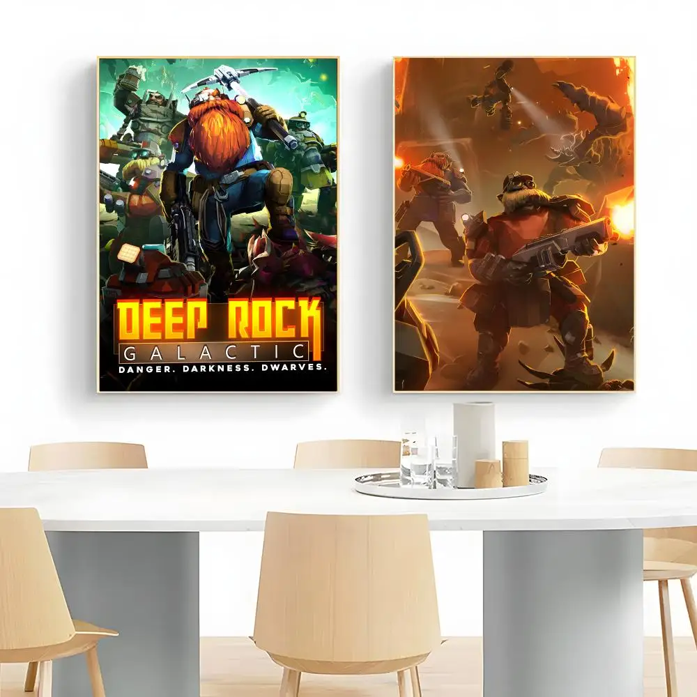 cooperative game D-Deep Rock Galactic Poster Wall Art Print Decorative Mural Home Decor Gift Unframed