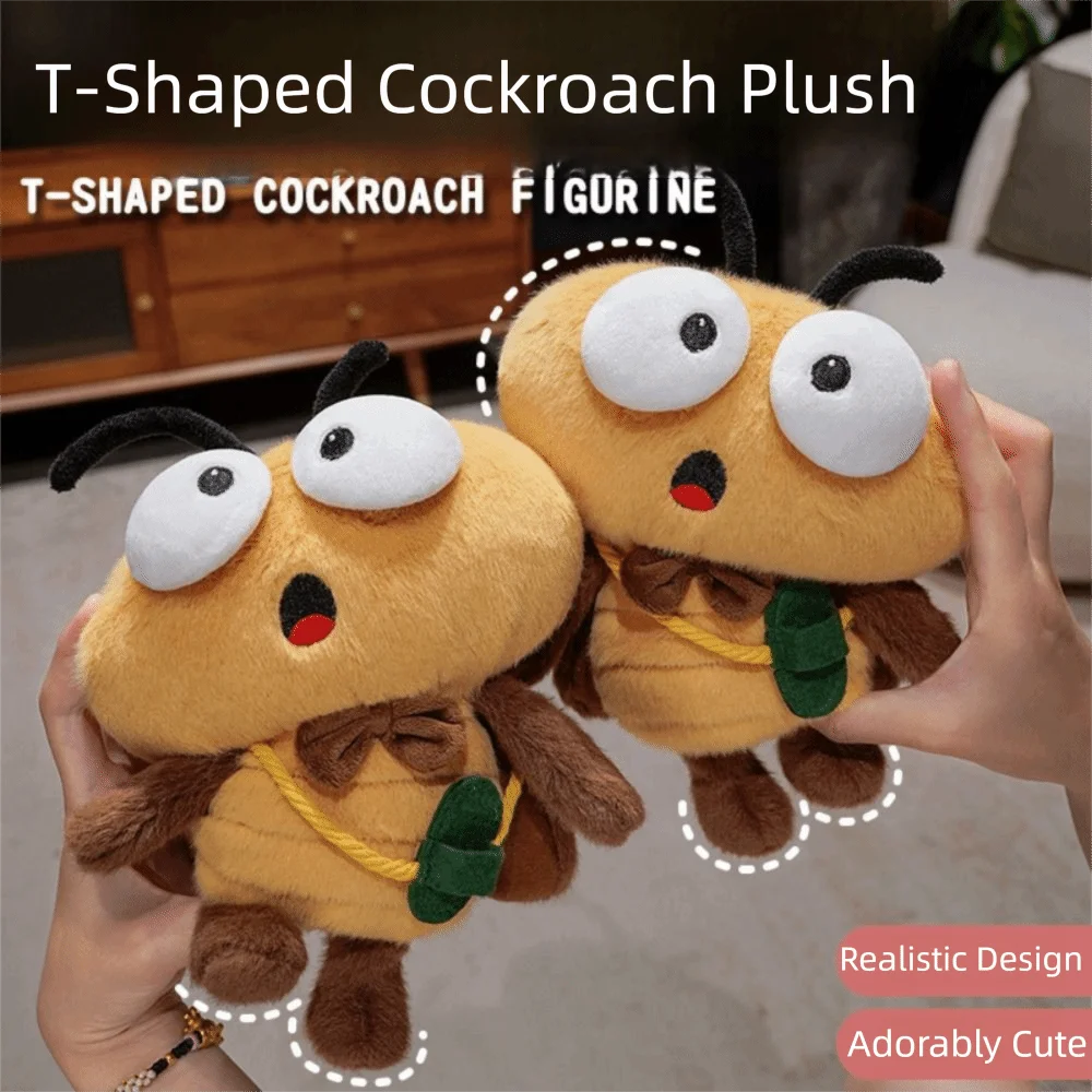 

Novelty Simulated Cockroach Plush Toys Fluffy Soft Cockroach Stuffed Animal 21cm Cute Cockroach Plush Doll Kids Toys