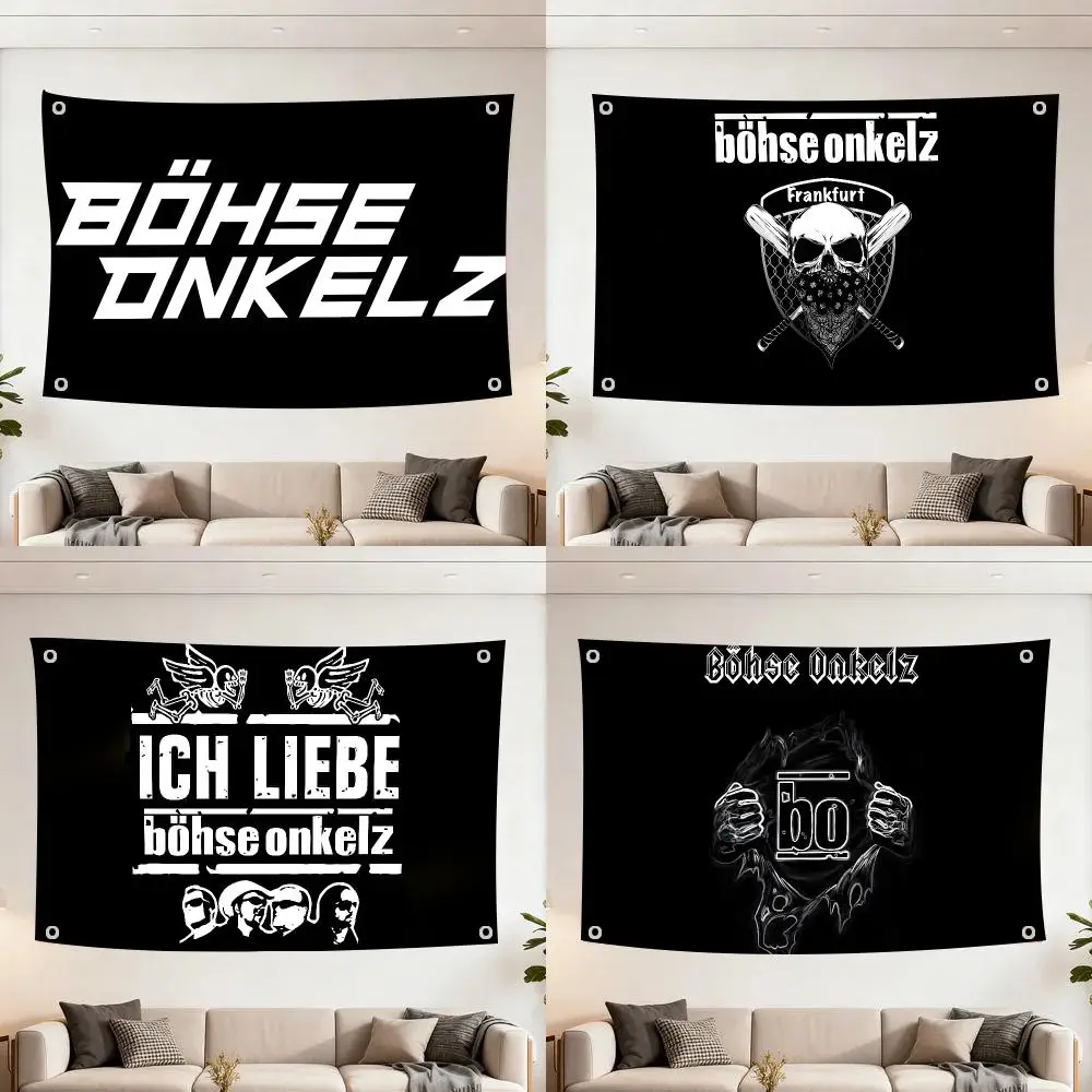 Germany Bohse Onkelz Band Flags Decoration Flag Indoor Outdoor Hanging For Bedroom Living Room Bar Garden Party