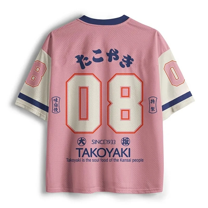 2026 Neues Kansai Soul Food Takoyaki Trikot, Schnelltrocknendes Leichtgewicht-Mesh, Übergroßes Casual Sport-T-Shirt für Fans Sommer Streetwear – Detail 3