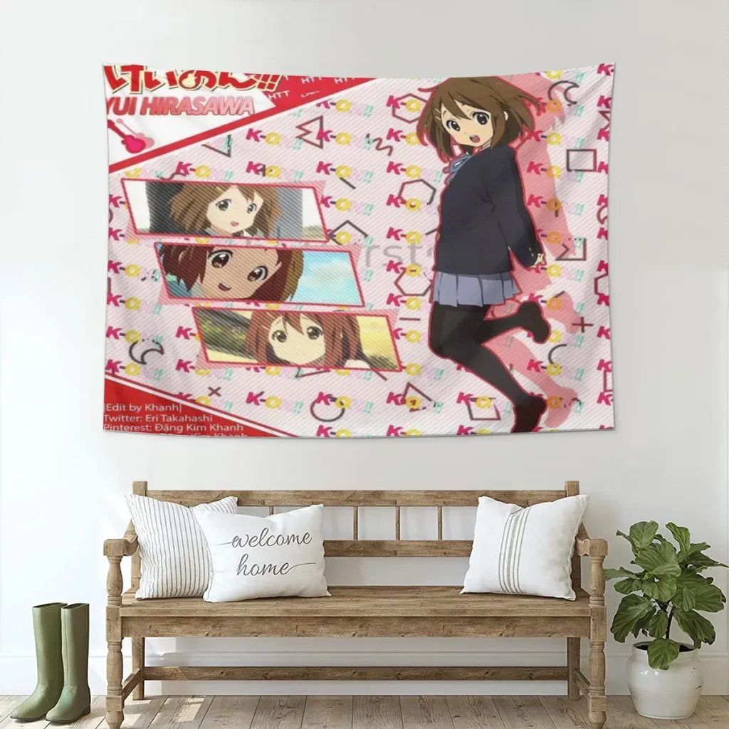 Anime Tapestry Wall Hanging Japan Kawaii New K-ON! Room Decor Aesthetic Decorative Cute Cartoon Photo Background Cloth Table