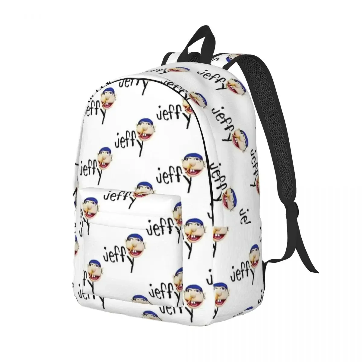 Smith Mountain Lake Apparel Jeffy Teenage Backpack Durable High School Hiking Cartoon Daypack for Men Women Laptop Shoulder Bag