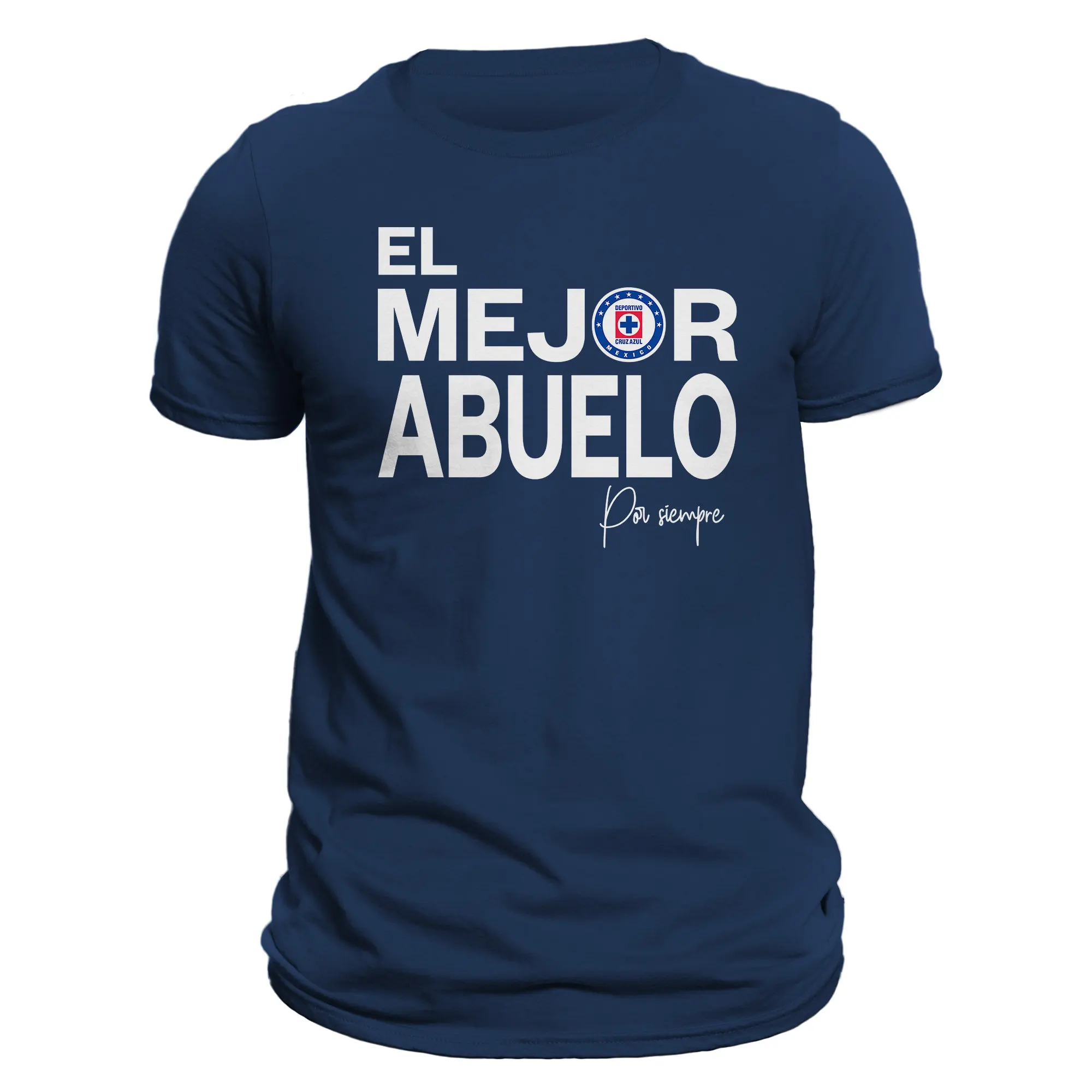 El Mejor Abuelo Por Siempre Cruz Azul Football Grandpa T Shirt Men Spanish Mexican Soccer Fan Gift Short Sleeve Cotton Tee