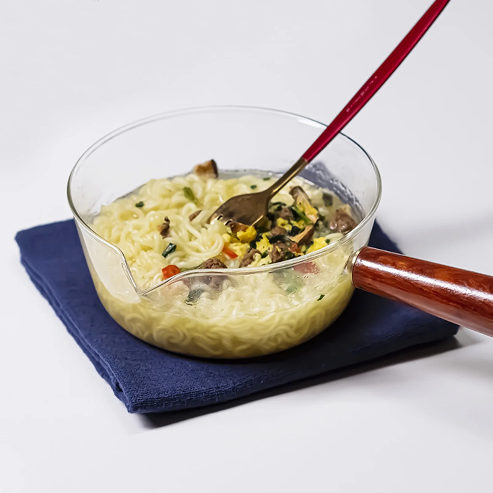 

Heat Resistant Glass Food Container Transparent Serving Pot With Handle For Salad Dessert Fruit Storage Reusable Soup Kitchen