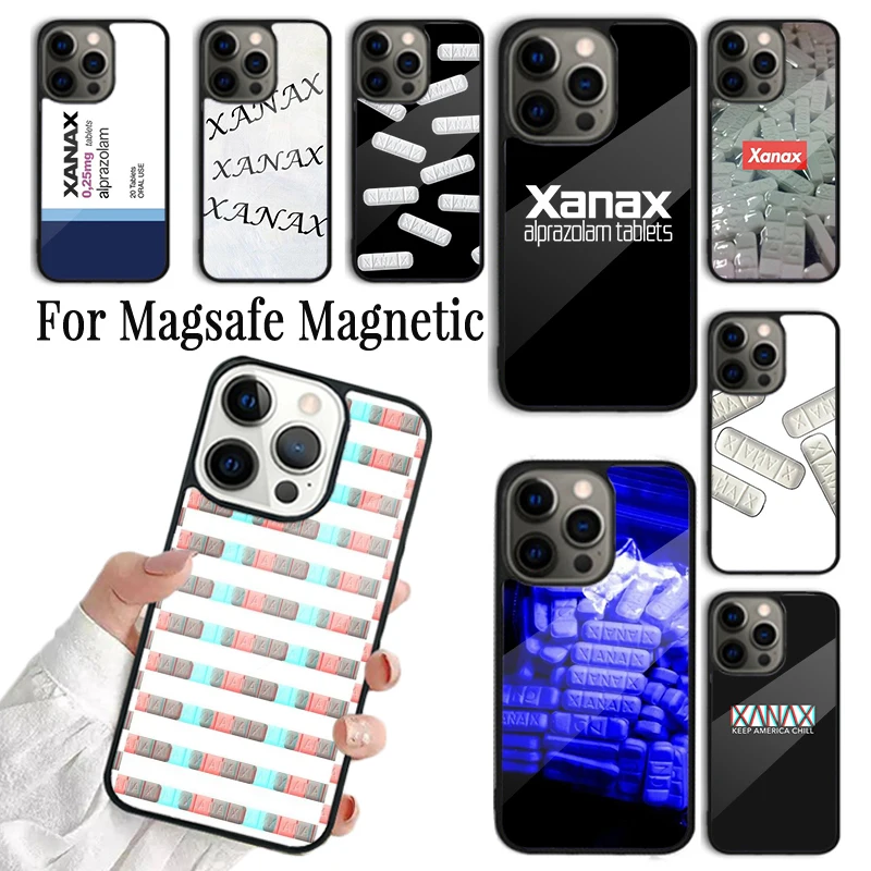

Чехол для iPhone 16 15 14 13 12 Mini 11 Pro Max Plus Magsafe, магнитный чехол с рисунком XANAXS для беспроводной зарядки