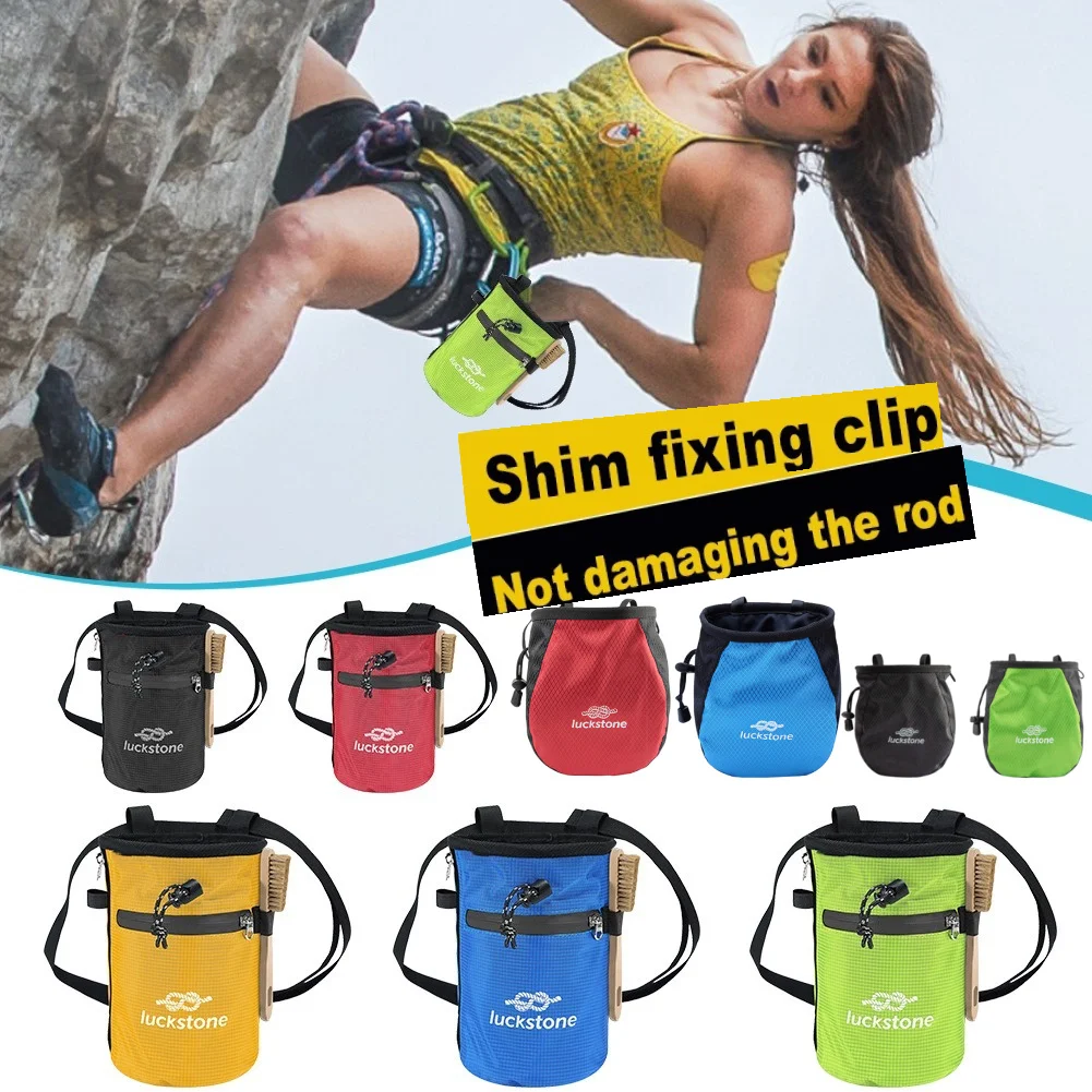 Bolsa grande de polvo de magnesio, bolsa de tiza impermeable, almacenamiento ajustable, bolsa de polvo de magnesio para escalada, levantamiento de pesas