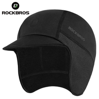 ROCKBROS Winter Cycling Cap Windproof Thermal Ski Cap Running Skiing Motocycle Riding Hat Men Women MTB Bike Cycling Headwear