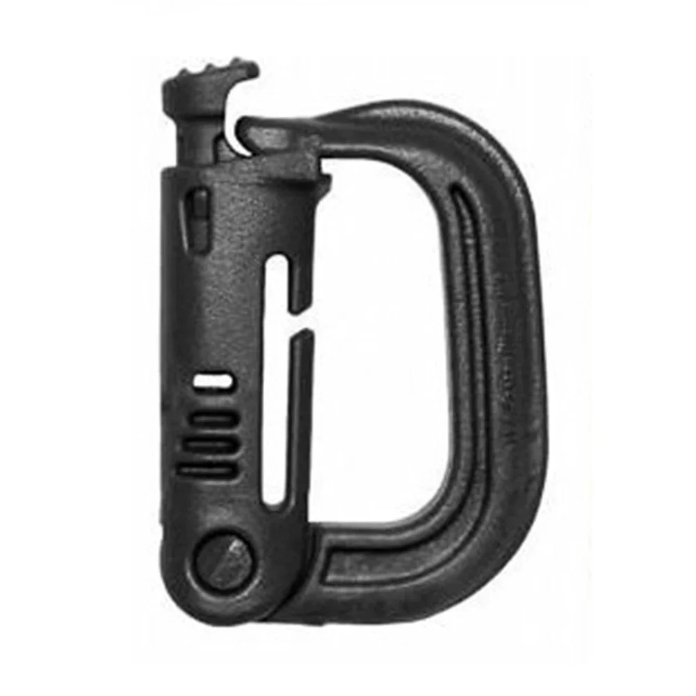 4PCS Plastic Snap Clip Hook D-Ring Camping Carabiner Keychain Clip Snap Type Buckle Multitool Tactical Backpack Buckle