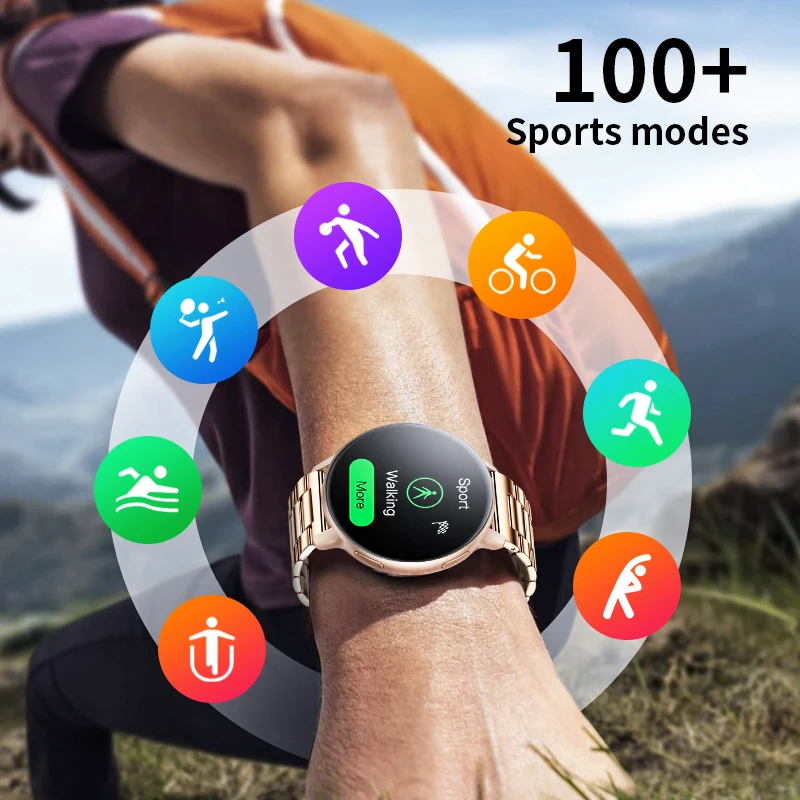 Lige 2024 novo esporte feminino 1.39 "relógio smartwatch hd bluetooth música resposta rejeitar chamadas smartwatch à prova dwaterproof água dos homens para android ios