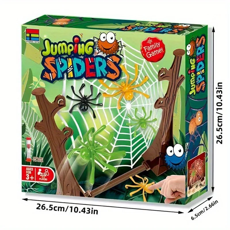 Jumping Spider Launch Board Game - Interactive Family Party Toy , Educational Bouncing Set, Ideal Birthday Helloween Xmas Gift