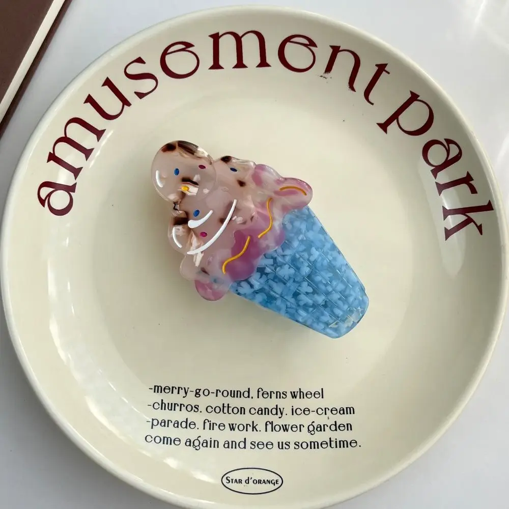 Клубничный фруктовый конус, коготь для волос, арбузная заколка для волос, мороженое, коготь для волос, головные уборы, эскимо, уксусная кислота, захват в виде акулы, путешествия