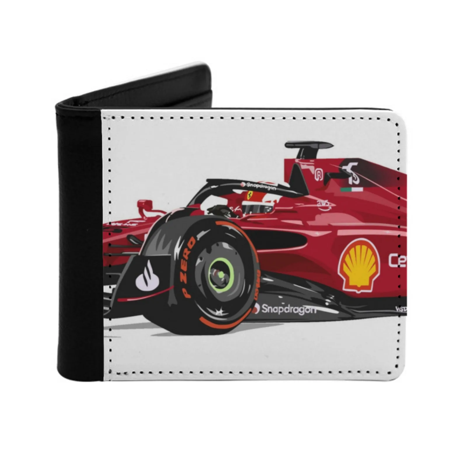 

75: Scuderia Leclerc, новый кошелек с принтом, короткие мужские кошельки, кошельки с держателем для кредитных карт, Scuderia Car Leclerc Carlos Sainz Shafiya23