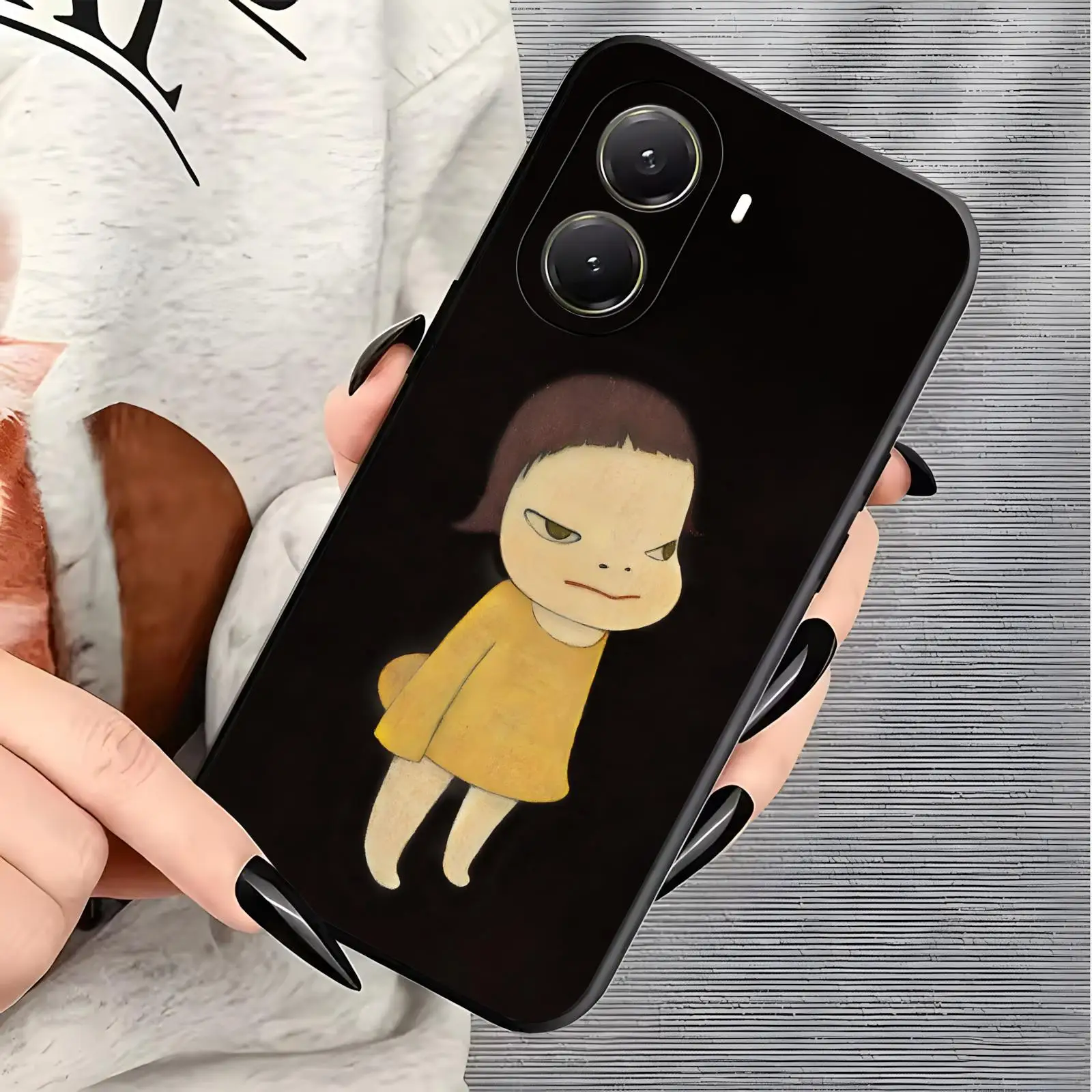 Y-Yoshitomo-ES Nara Phone Case For Xiaomi POCO M7 M6 M5 X8 X7 X6 F8 F7 F6 Pro 5G Soft black Shockproof Cover