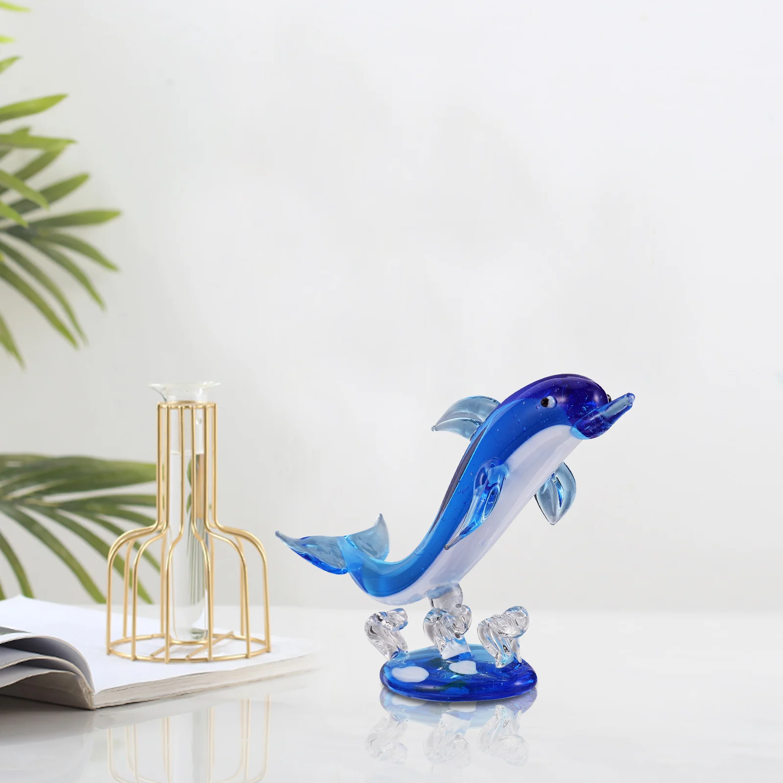 

1Pcs Elegant Dolphin Sculpture High Quality Material Indoor Outdoor Decoration Dolphin Ornament Desktop Decor