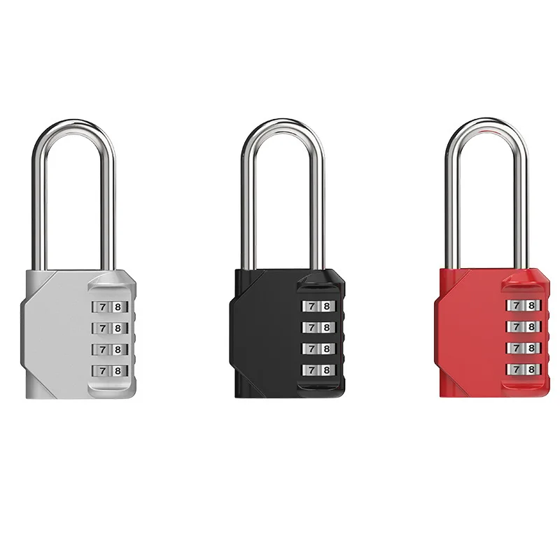 Long Beam Combination Lock Resettable 4 Digit Padlock Anti-Theft Waterproof Heavy Duty Combination Padlock Outdoor