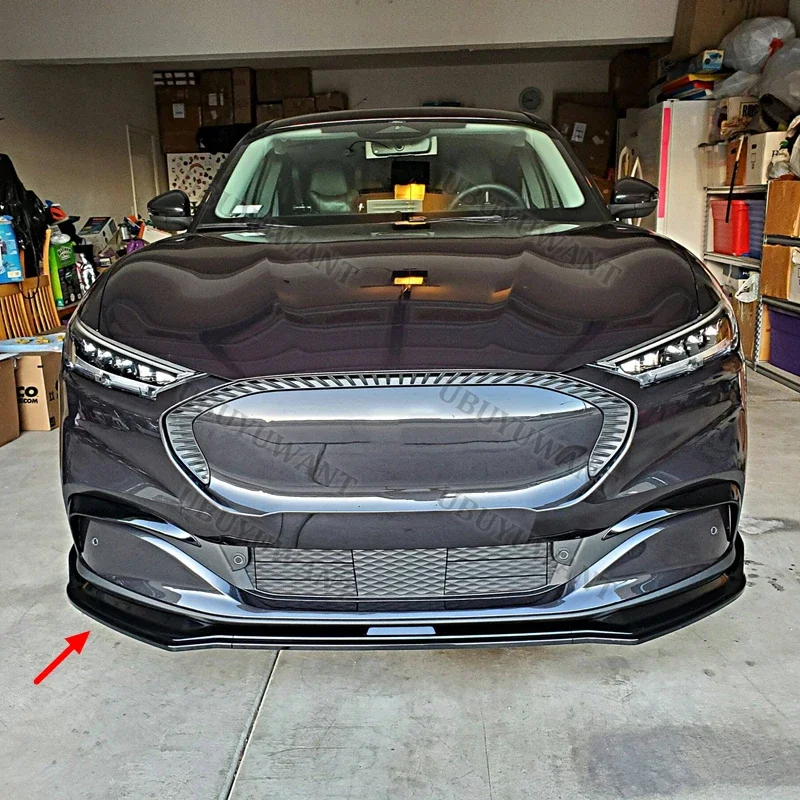 For Ford Electric Mustang Mach-E 2021-2024 Car Front Spoilers Improve Vehicle Stability Bumper Splitter Car Accessories