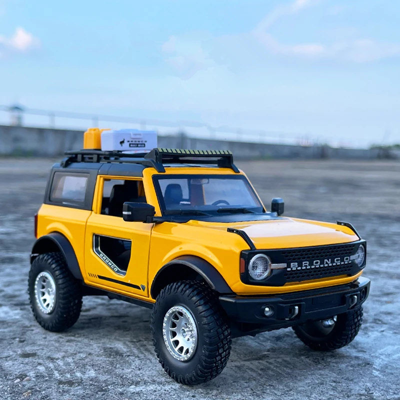 New 1:32 Ford Bronco Lima Alloy Car Model Diecasts Metal Modified Off-road Vehicles Car Model Sound and Light Childrens Toy Gift