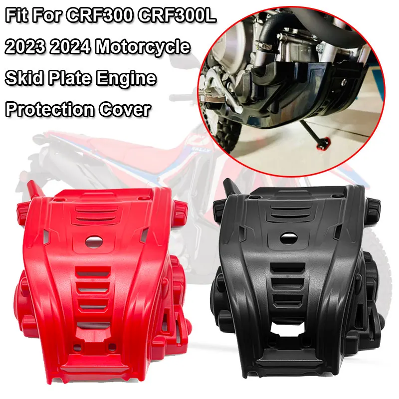 CRF300 L Motorcycle Engine Chassis Guard Skid Plate Belly Pan Cover Bash Plate Protection Fit For HONDA CRF300 CRF300L 2023 2024