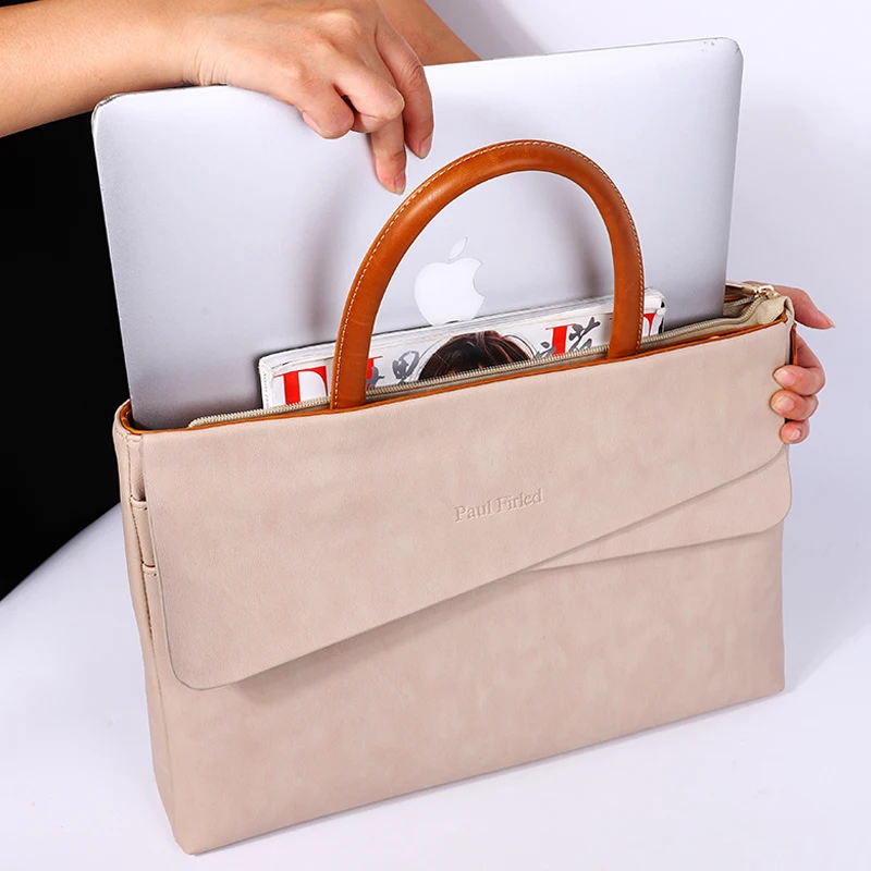 Valigetta da donna in pelle PU moda da lavoro Borsa per laptop da 14 pollici Borse da donna Borse da pendolare a tracolla