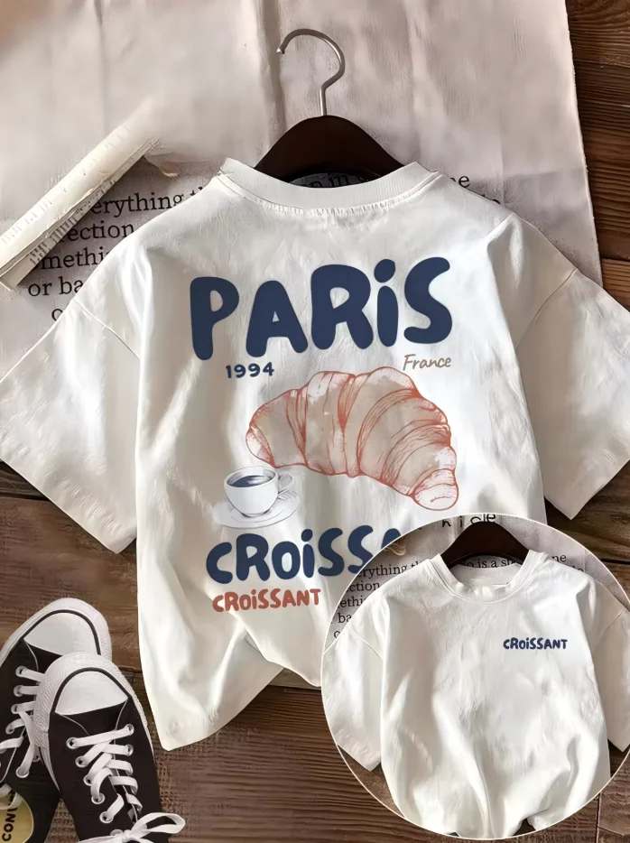 Paris France 1994 Vintage Graphic T-Shirt Retro Travel Souvenir Tee Summer Short Sleeve Harajuku Aesthetic Streetwear Tops