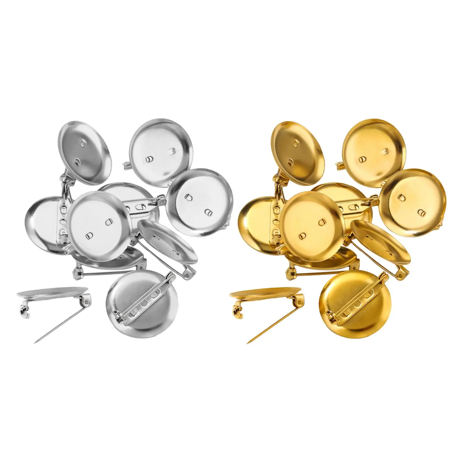 

Metal Brooch Tray Base Flat Pin 25mm Stainless Steel Badge Backs for DIY Jewelry and Brooch Making